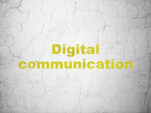 Data concept: Digital Communication on wall background Illustrazione stock