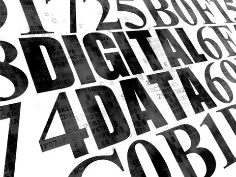 Data concept: Digital Data on Digital background Stock Illustration