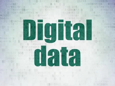 Data concept: Digital Data on Digital Data Paper background 스톡 일러스트