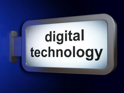Data concept: Digital Technology on billboard background Illustrazione stock