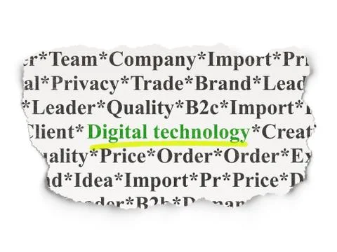 Data concept: Digital Technology on Paper background Stock Illustration