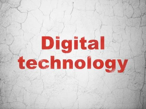 Data concept: Digital Technology on wall background Stock Illustration
