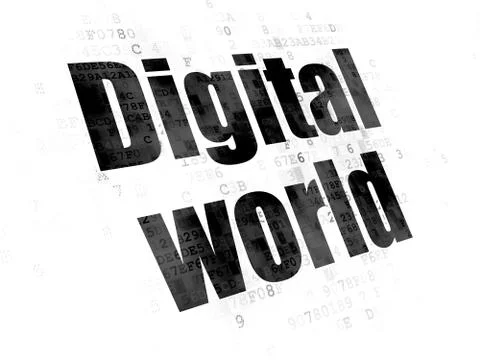 Data concept: Digital World on Digital background Stock Illustration