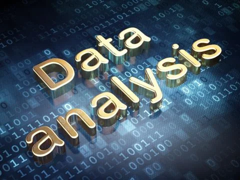 Data concept: Golden Data Analysis on digital background Illustrazione stock