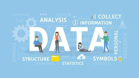 Data concept illustration. Stock Illustration
