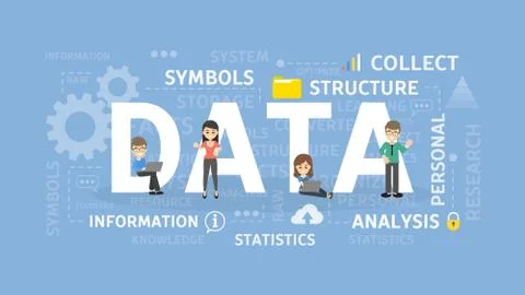 Data concept illustration. Stock Illustration