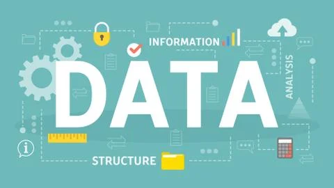 Data concept illustration. Stock Illustration