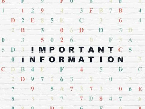 Data concept: Important Information on wall background イラスト素材