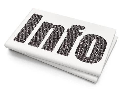 Data concept: Info on Blank Newspaper background 스톡 일러스트