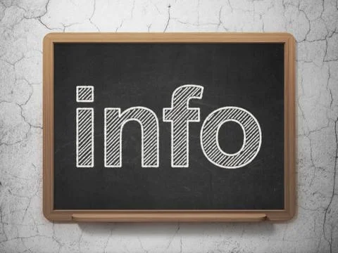 Data concept: Info on chalkboard background Stock Illustration