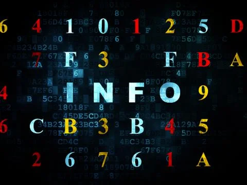 Data concept: Info on Digital background Stock Illustration