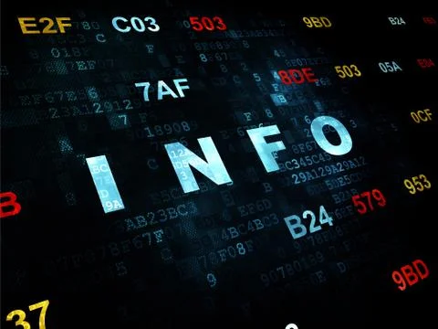 Data concept: Info on Digital background Stock Illustration