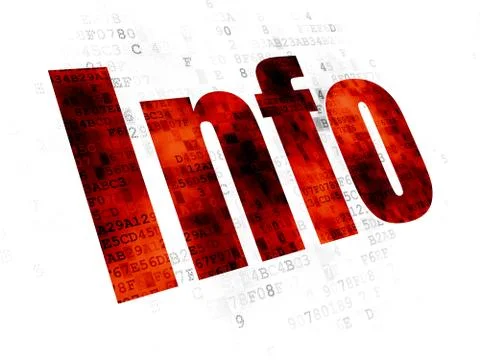 Data concept: Info on Digital background 库存插图