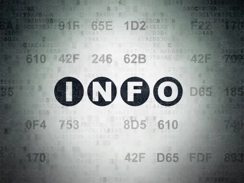 Data concept: Info on Digital Data Paper background 스톡 일러스트