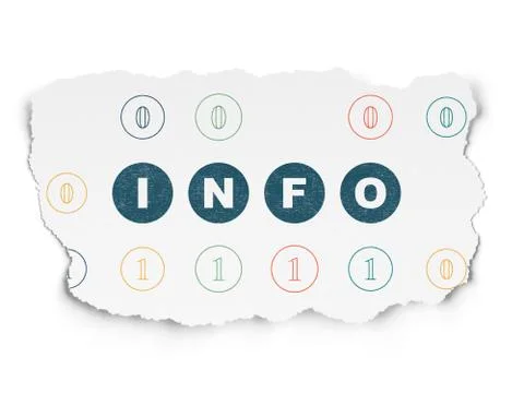 Data concept: Info on Torn Paper background Illustrazione stock