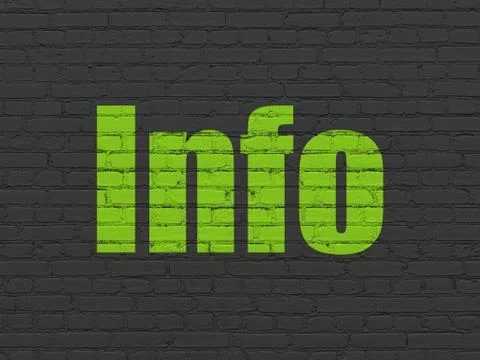 Data concept: Info on wall background Illustrazione stock