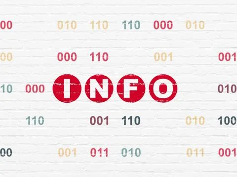 Data concept: Info on wall background イラスト素材