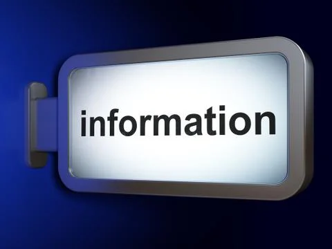 Data concept: Information on billboard background Illustration