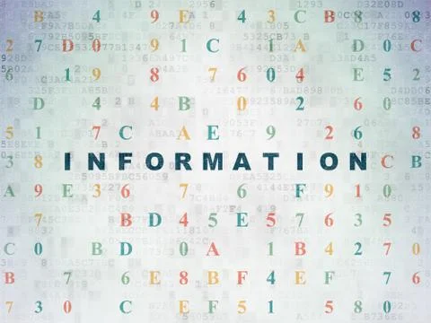 Data concept: Information on Digital Paper background Stock Illustration