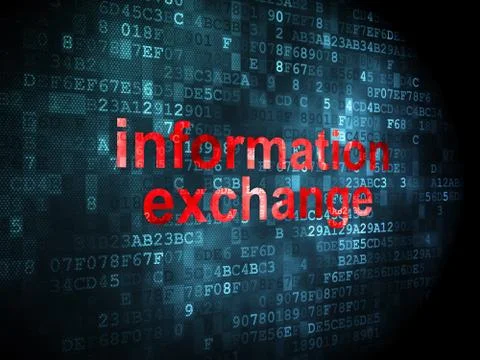 Data concept: Information Exchange on digital background Illustrazione stock