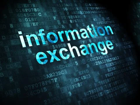 Data concept: Information Exchange on digital background 스톡 일러스트