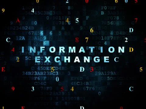 Data concept: Information Exchange on Digital background Stock Illustration