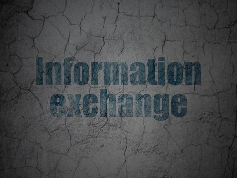 Data concept: Information Exchange on grunge wall background Stock Illustration