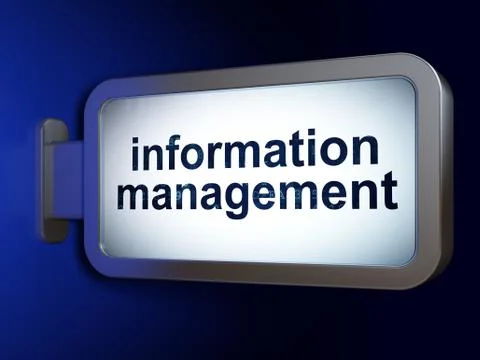 Data concept: Information Management on billboard background Illustration