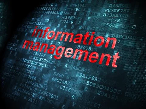 Data concept: Information Management on digital background Stock Illustration