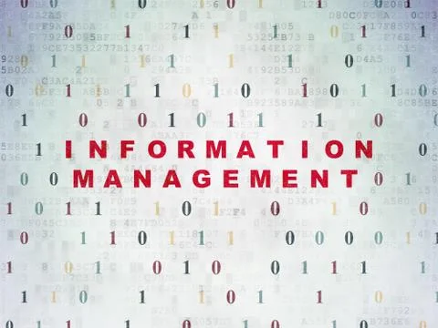 Data concept: Information Management on Digital Paper background Illustrazione stock
