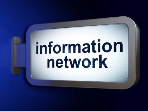 Data concept: Information Network on billboard background Illustration