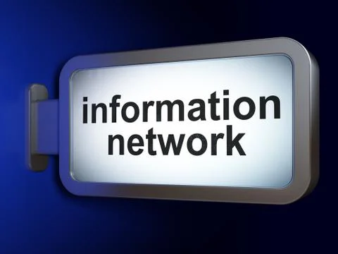 Data concept: Information Network on billboard background Illustration