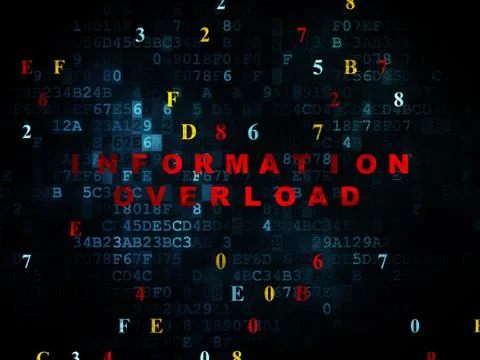 Data concept: Information Overload on Digital background Stock Illustration