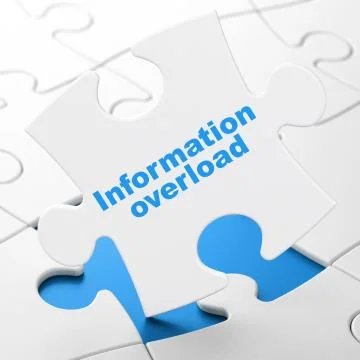Data concept: Information Overload on puzzle background Stockillustratie