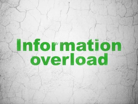 Data concept: Information Overload on wall background Illustrazione stock