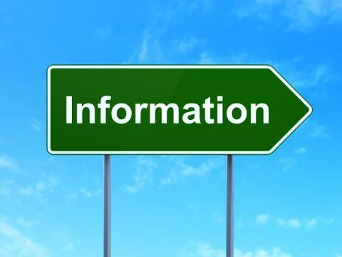 Data concept: Information on road sign background 스톡 일러스트