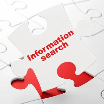 Data concept: Information Search on puzzle background Stockillustratie