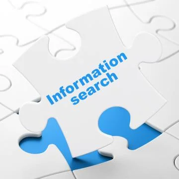 Data concept: Information Search on puzzle background Stockillustratie
