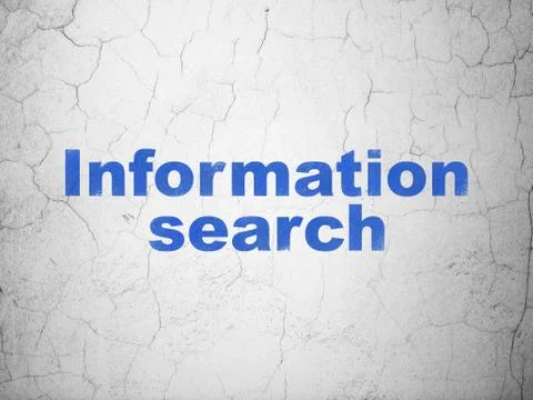 Data concept: Information Search on wall background Illustrazione stock