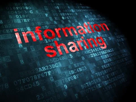 Data concept: Information Sharing on digital background Stock Illustration