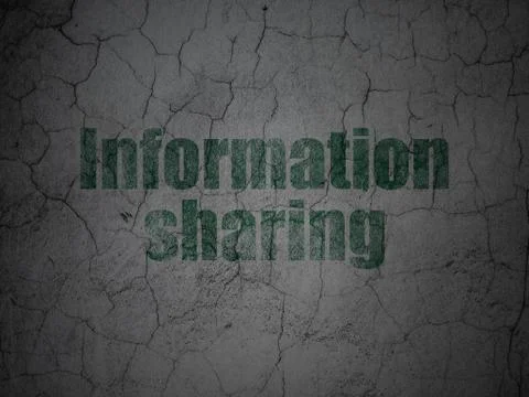 Data concept: Information Sharing on grunge wall background Illustrazione stock