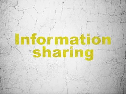 Data concept: Information Sharing on wall background Stock Illustration