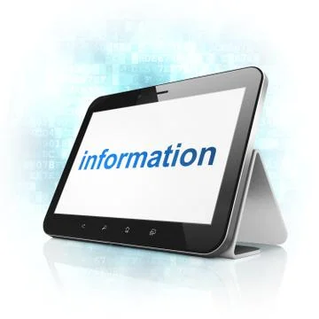 Data concept: Information on tablet pc computer Stock Illustration