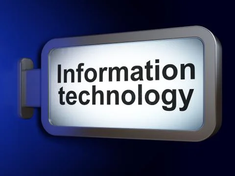 Data concept: Information Technology on billboard background Illustration