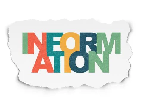 Data concept: Information on Torn Paper background Stock Illustration
