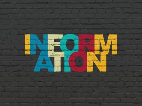 Data concept: Information on wall background Stock Illustration