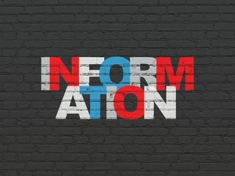 Data concept: Information on wall background Illustrazione stock