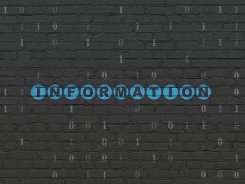 Data concept: Information on wall background Illustrazione stock