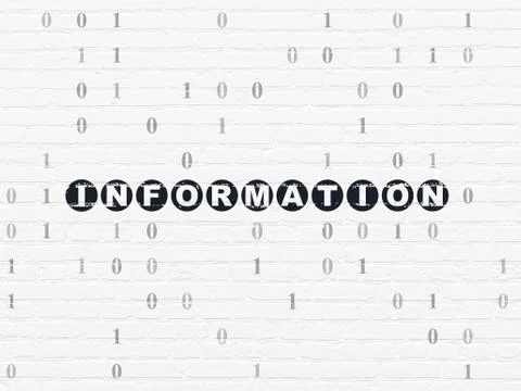 Data concept: Information on wall background Illustrazione stock