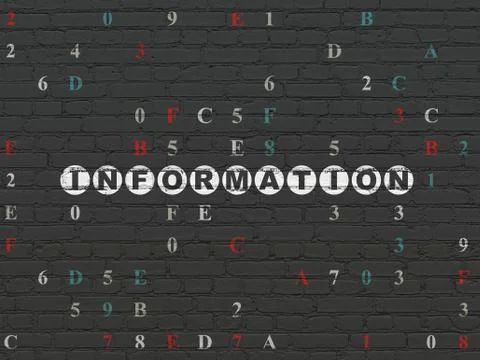 Data concept: Information on wall background Stock Illustration